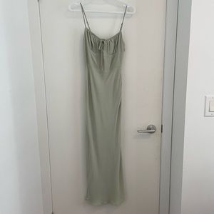 NWT Aritzia Wilfred Bellow Dress in Silver Sage Green